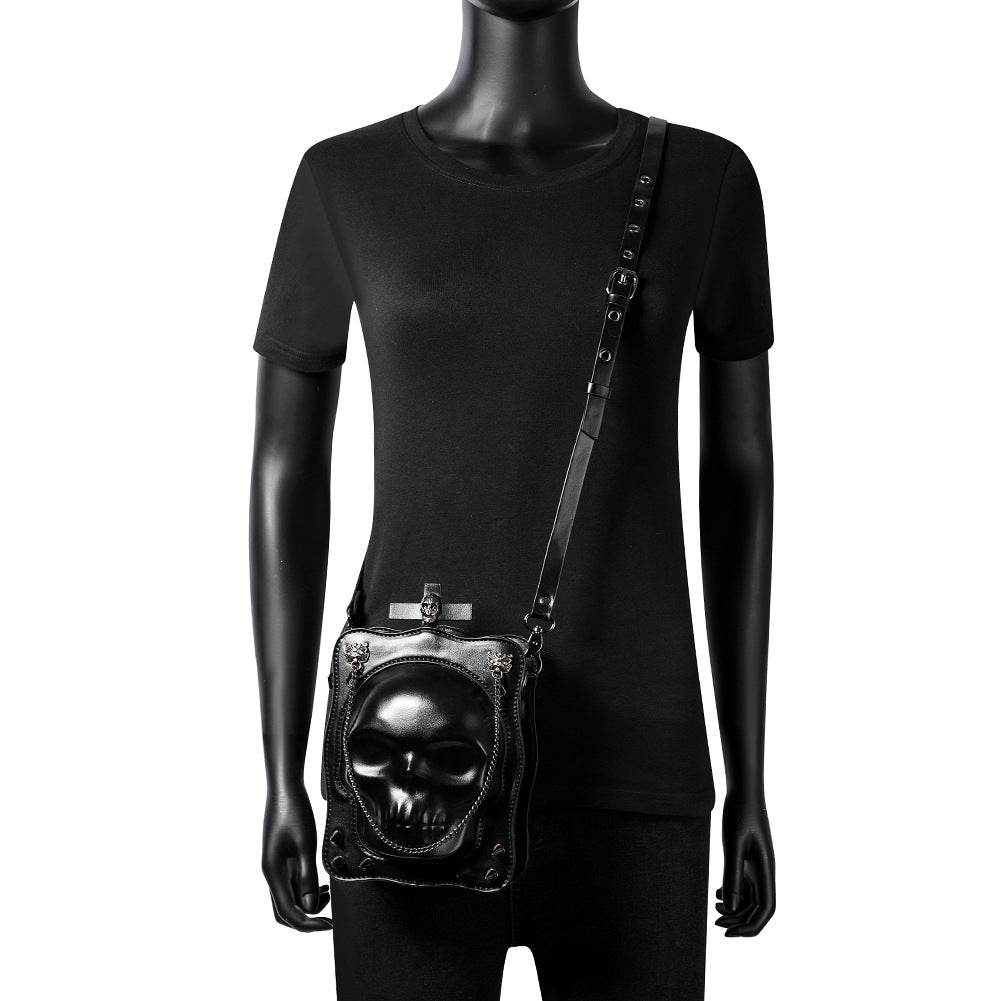 Halloween Skull Shoulder Bag Dark Gothic Crossbody
