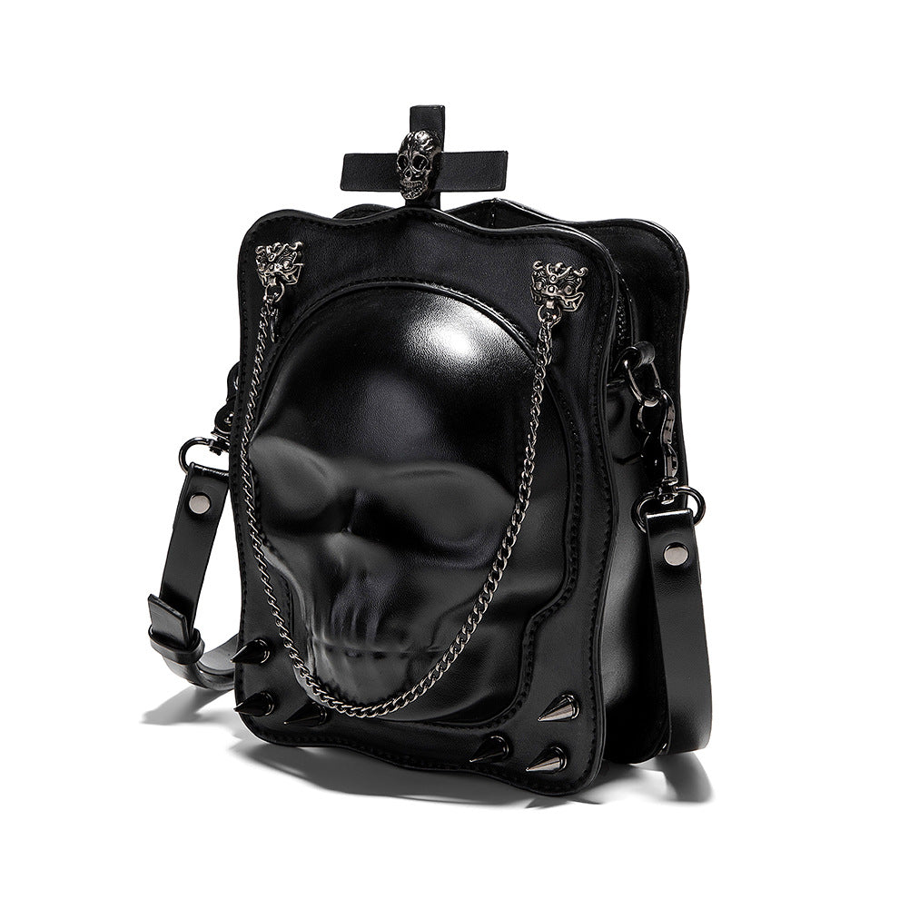 Halloween Skull Shoulder Bag Dark Gothic Crossbody